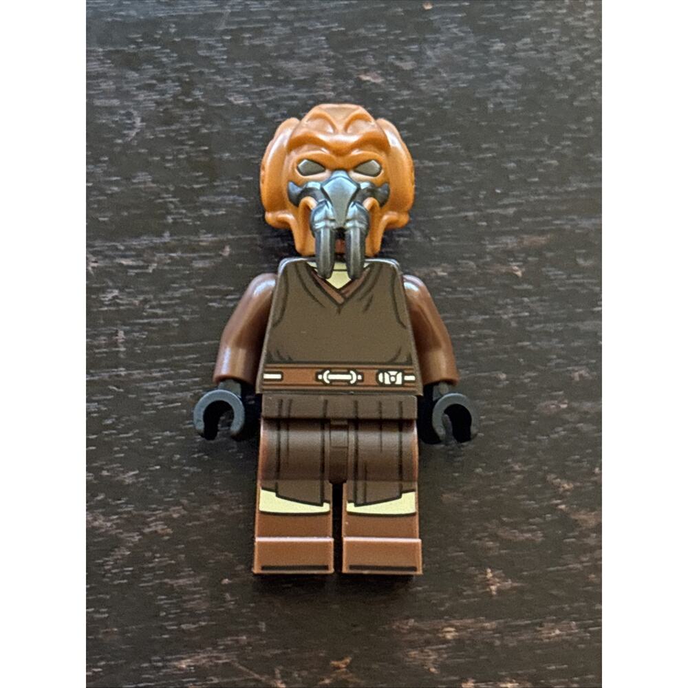Lego Plo Koon Minifigure #sw1414 Dark Brown Robe Tan Shirt Printed Legs New